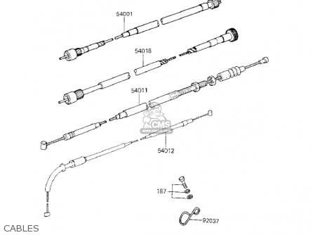 CABLES - KZ750K2 1984 USA CANADA