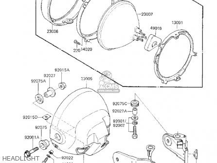 HEADLIGHT - KZ750K2 1984 USA CANADA