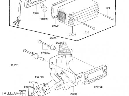 TAILLIGHT - KZ750K2 1984 USA CANADA