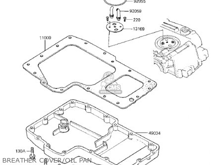 BREATHER COVER/OIL PAN - KZ750K2 1984 USA CANADA