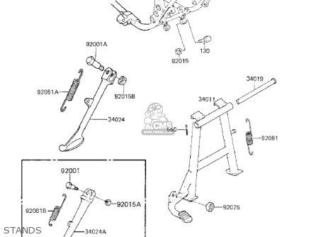 STANDS - KZ750K2 1984 USA CANADA