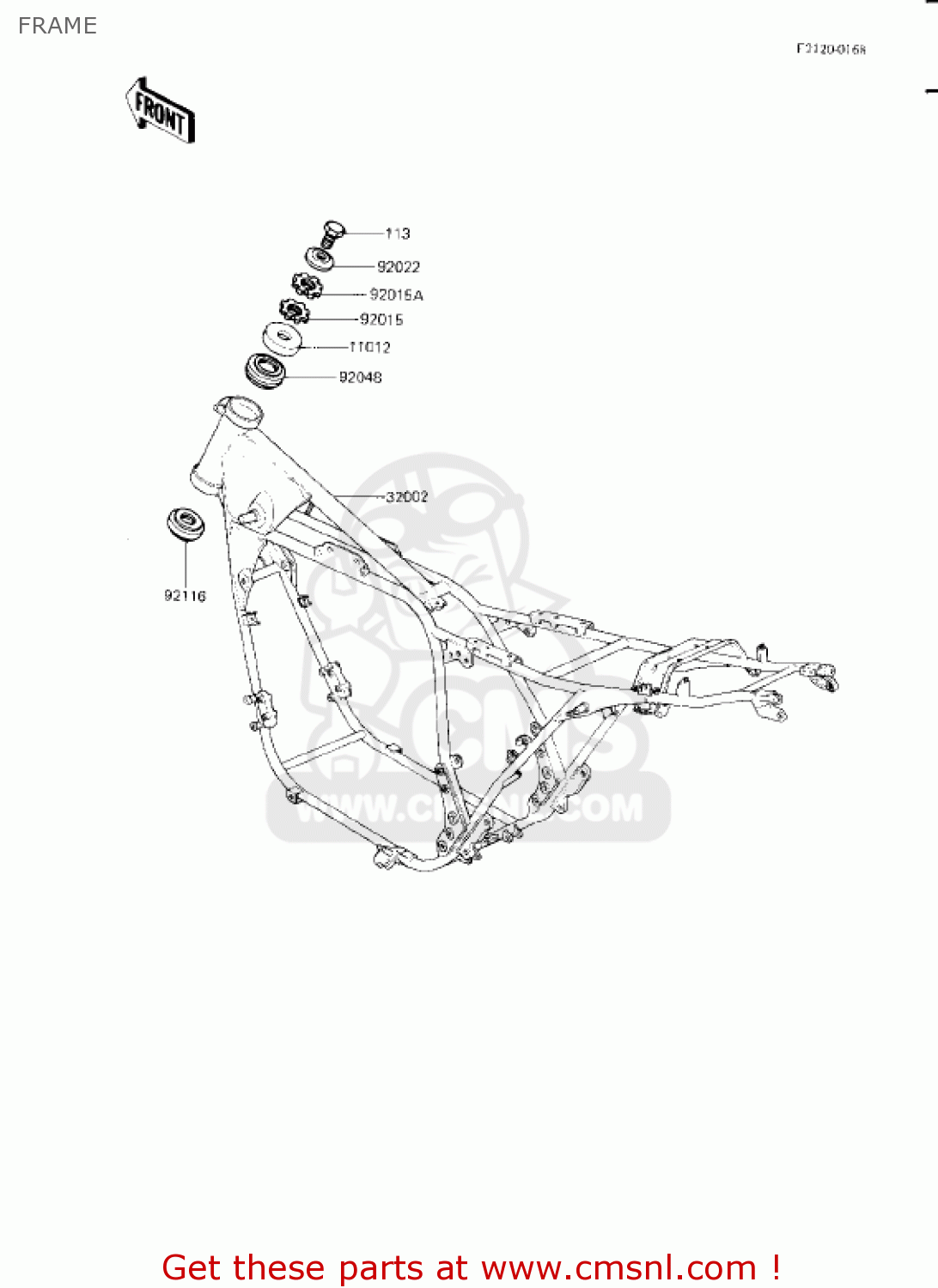 FRAME KZ750L3 1983 USA CANADA