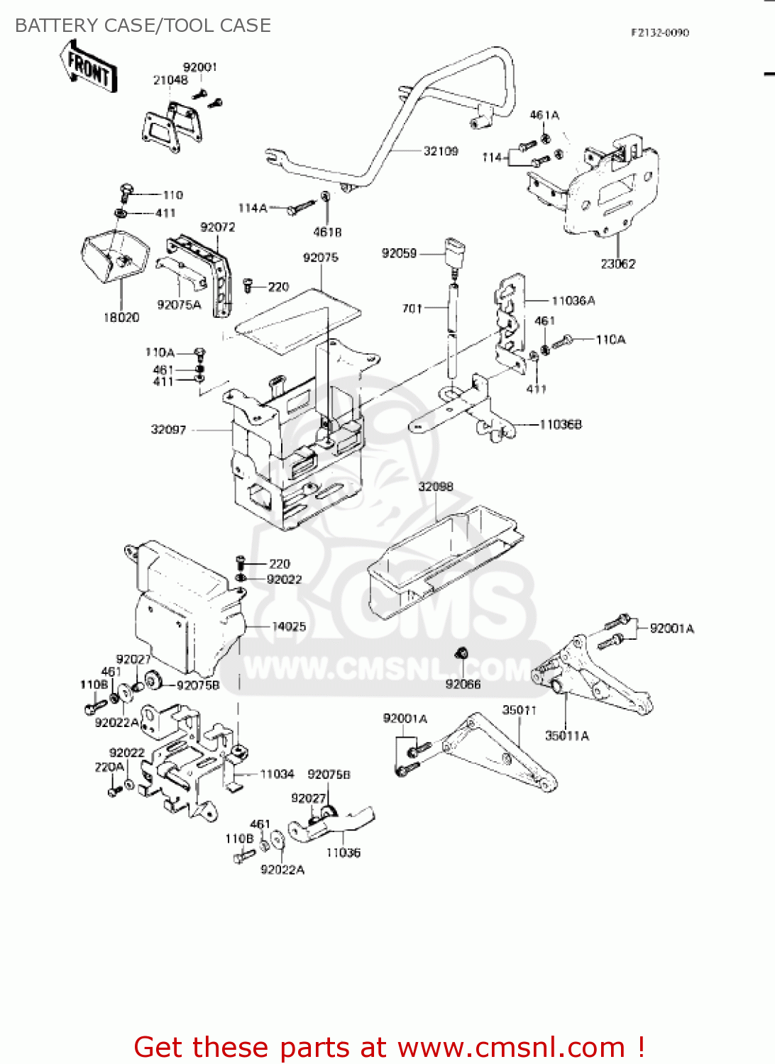 BATTERY CASE/TOOL CASE KZ750L3 1983 USA CANADA