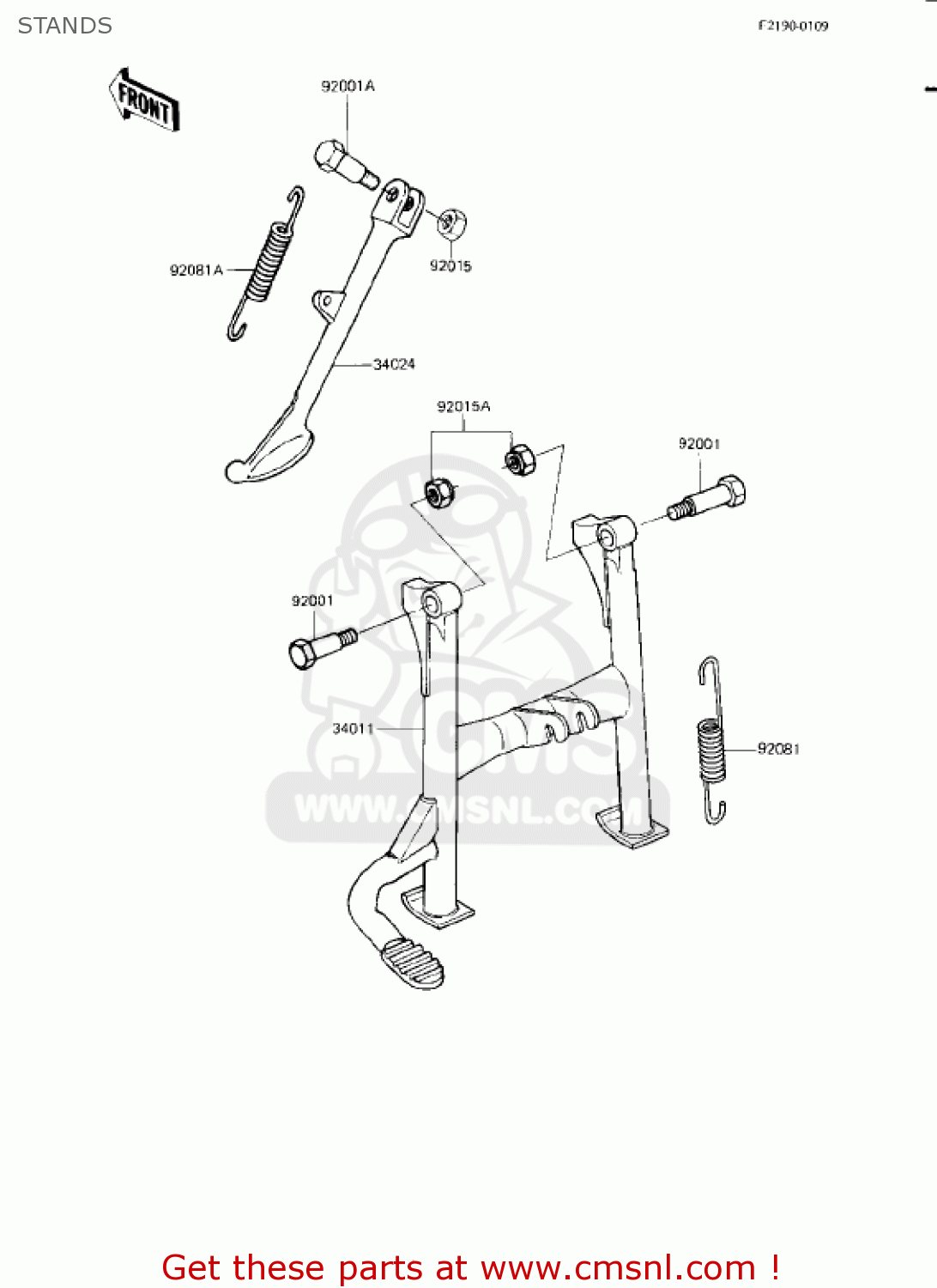 STANDS KZ750L3 1983 USA CANADA