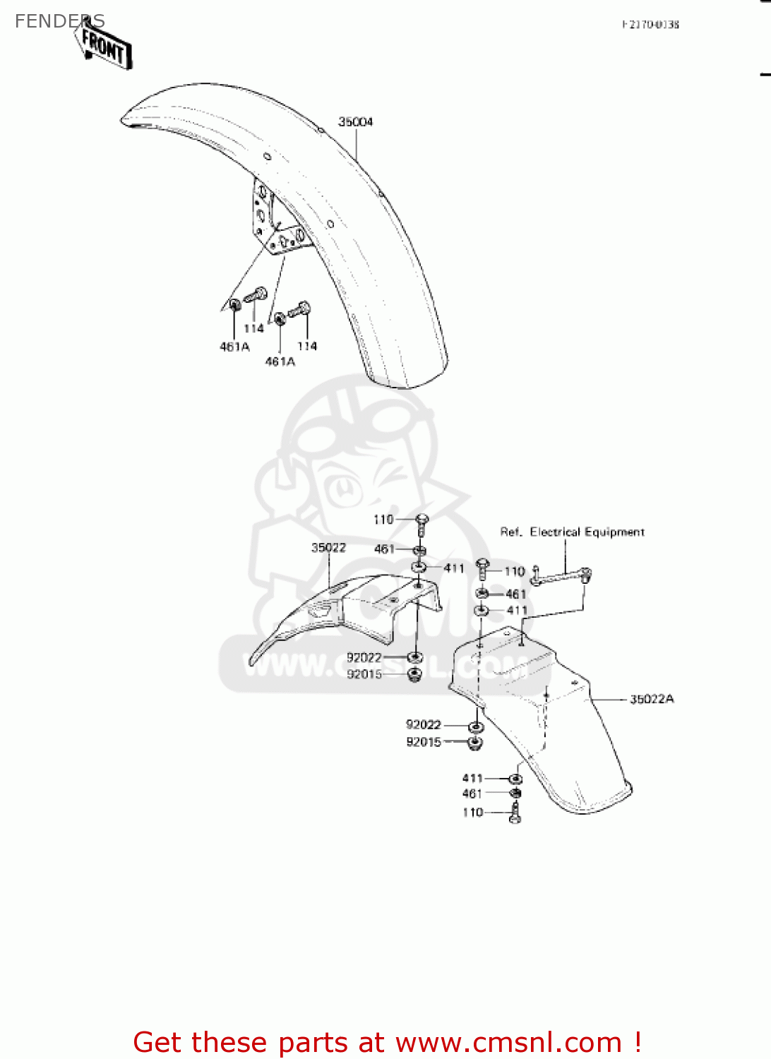 FENDERS KZ750L3 1983 USA CANADA