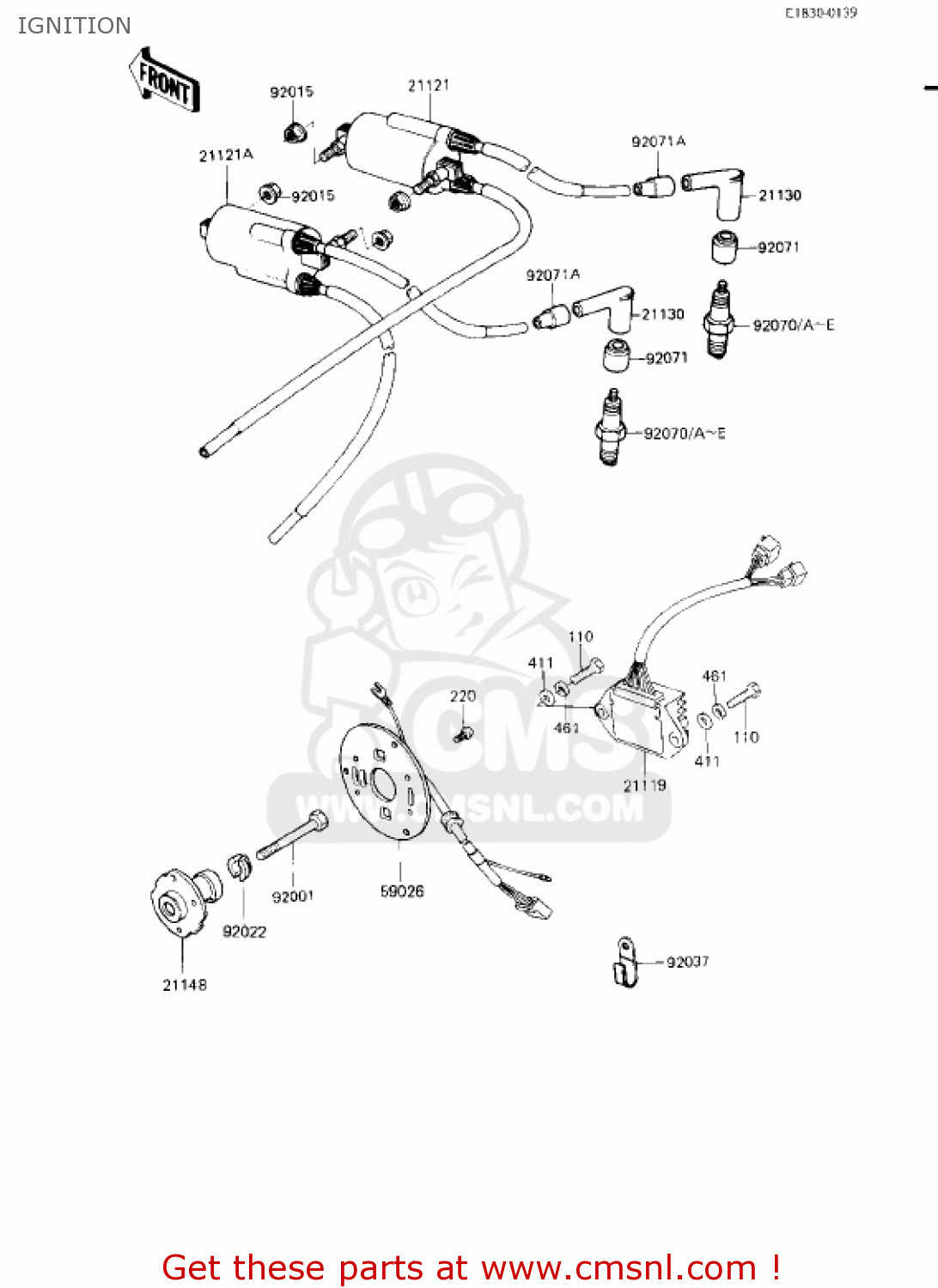 IGNITION KZ750L3 1983 USA CANADA
