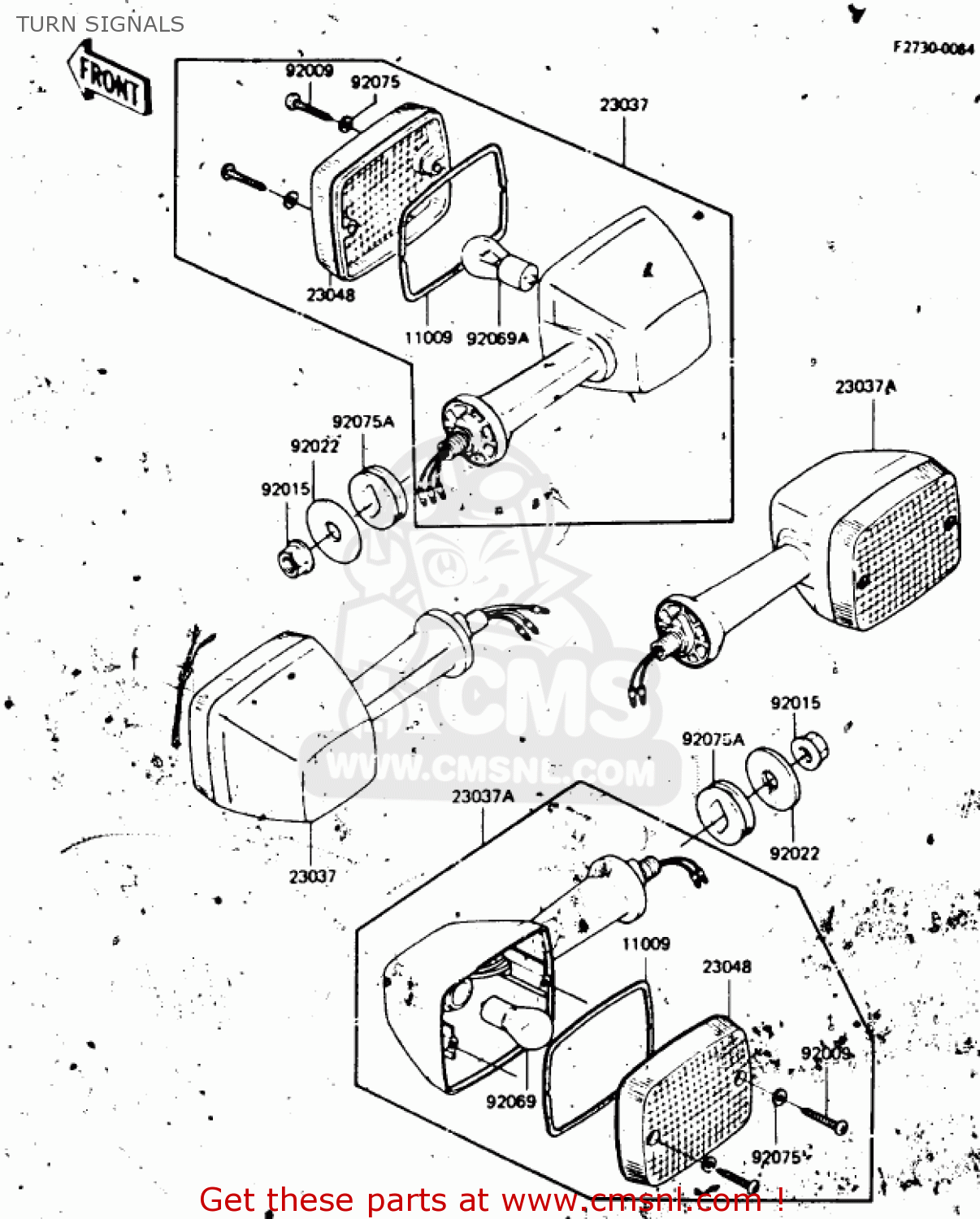 TURN SIGNALS KZ750L3 1983 USA CANADA