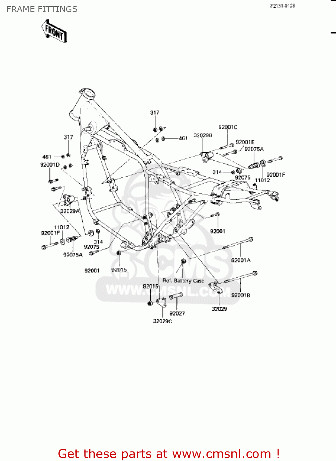 FRAME FITTINGS KZ750L3 1983 USA CANADA