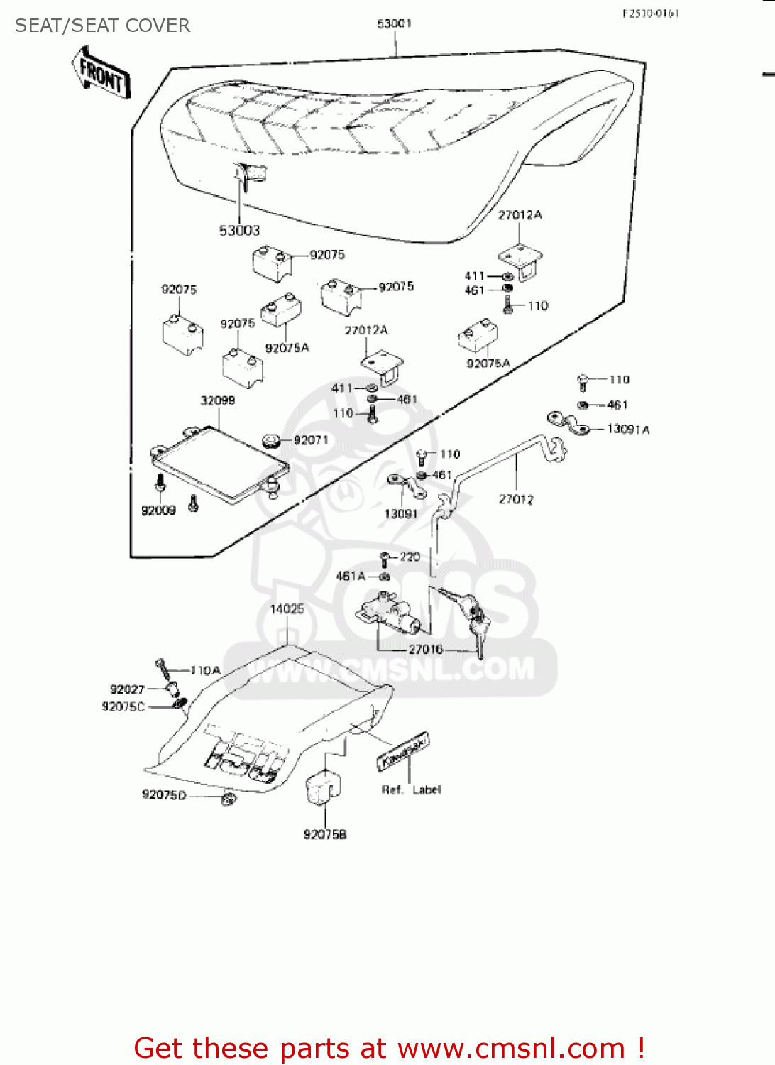 SEAT/SEAT COVER KZ750L3 1983 USA CANADA