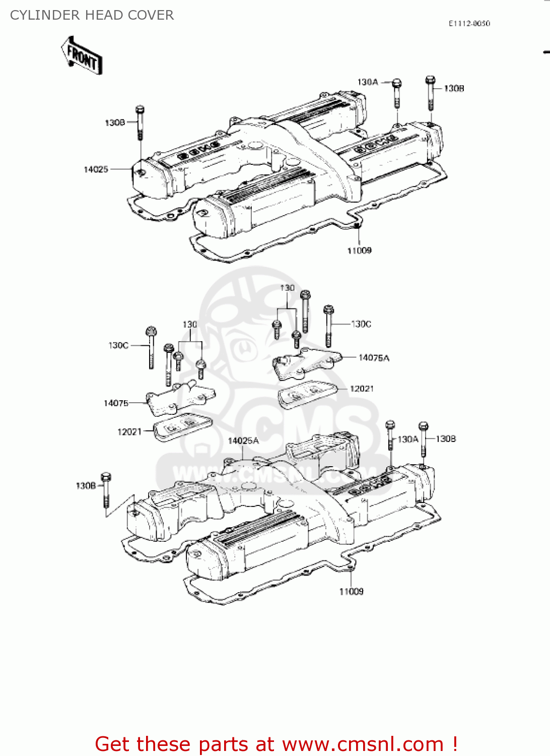 CYLINDER HEAD COVER KZ750L3 1983 USA CANADA