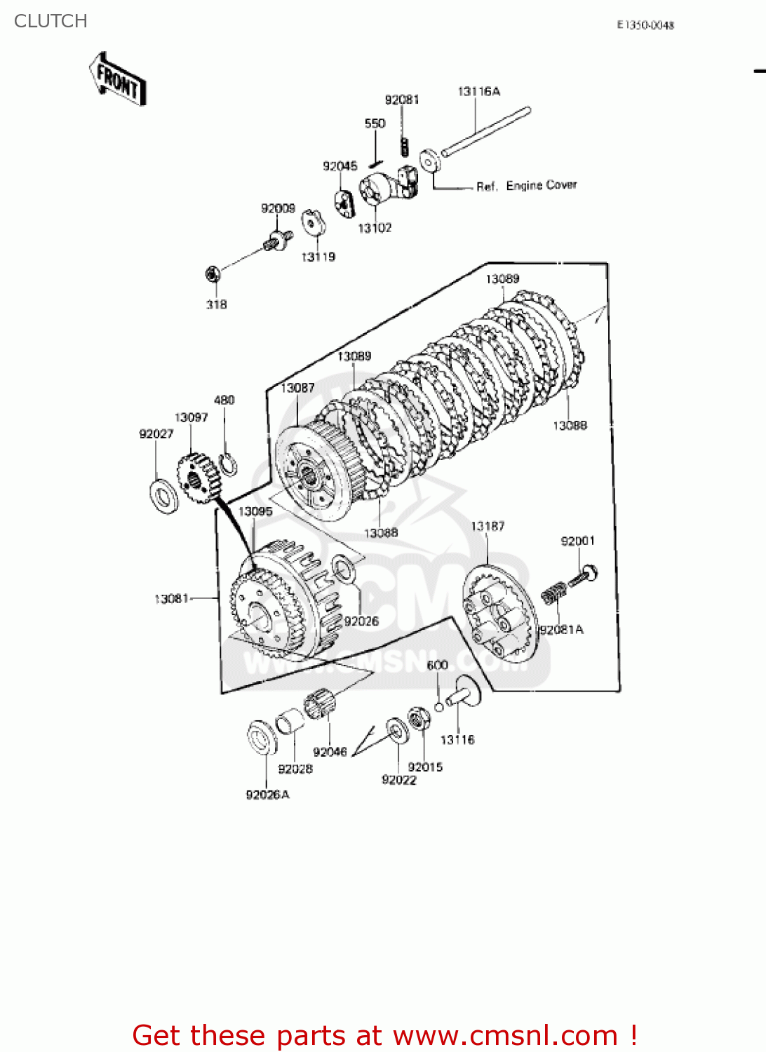 CLUTCH KZ750L3 1983 USA CANADA
