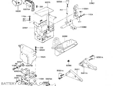 BATTERY CASE/TOOL CASE - KZ750L3 1983 USA CANADA