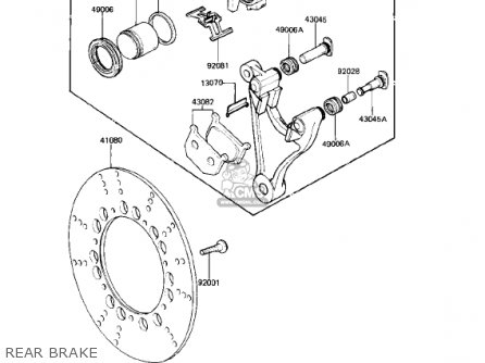 REAR BRAKE - KZ750L3 1983 USA CANADA