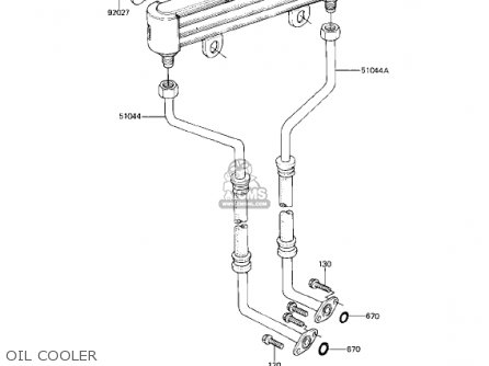 OIL COOLER - KZ750L3 1983 USA CANADA
