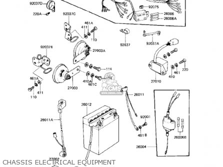 CHASSIS ELECTRICAL EQUIPMENT - KZ750L3 1983 USA CANADA