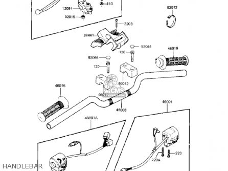 HANDLEBAR - KZ750L3 1983 USA CANADA