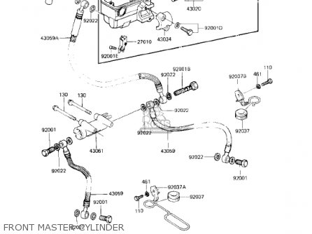 FRONT MASTER CYLINDER - KZ750L3 1983 USA CANADA