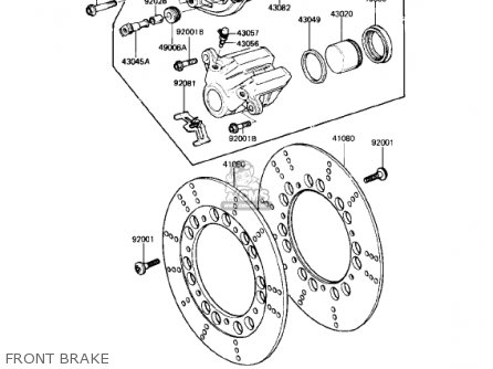 FRONT BRAKE - KZ750L3 1983 USA CANADA