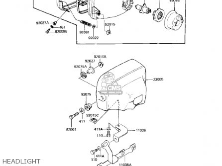 HEADLIGHT - KZ750L3 1983 USA CANADA