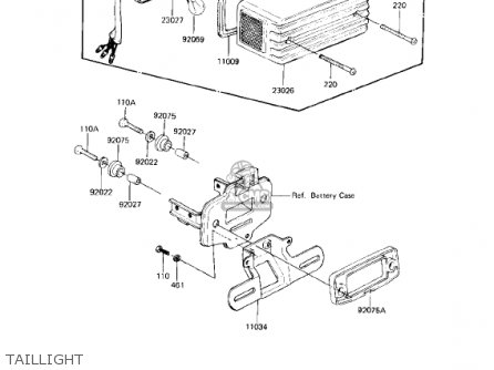 TAILLIGHT - KZ750L3 1983 USA CANADA