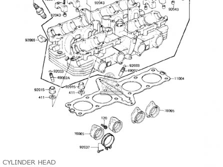 CYLINDER HEAD - KZ750L3 1983 USA CANADA