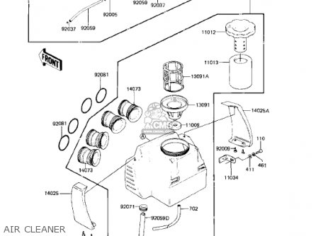 AIR CLEANER - KZ750L3 1983 USA CANADA