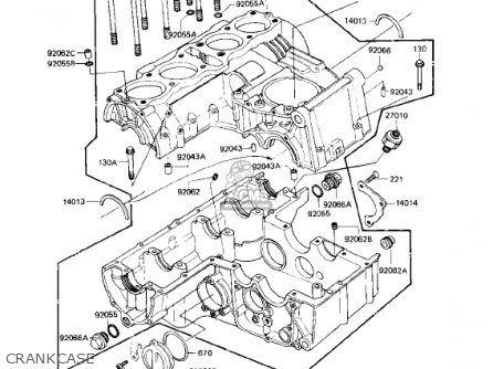 CRANKCASE - KZ750L3 1983 USA CANADA