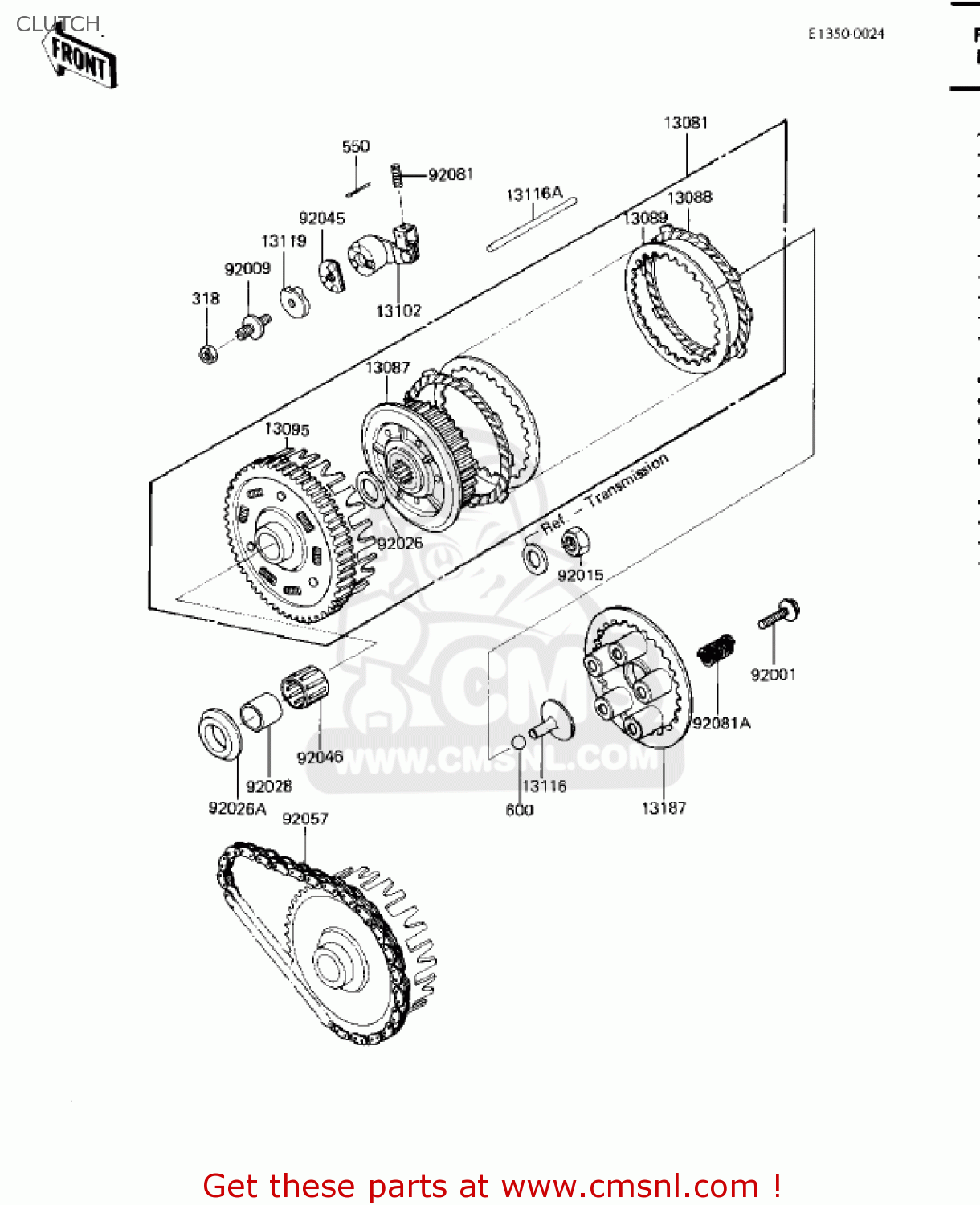 CLUTCH KZ750M1 CSR TWIN 1982 USA / MPH