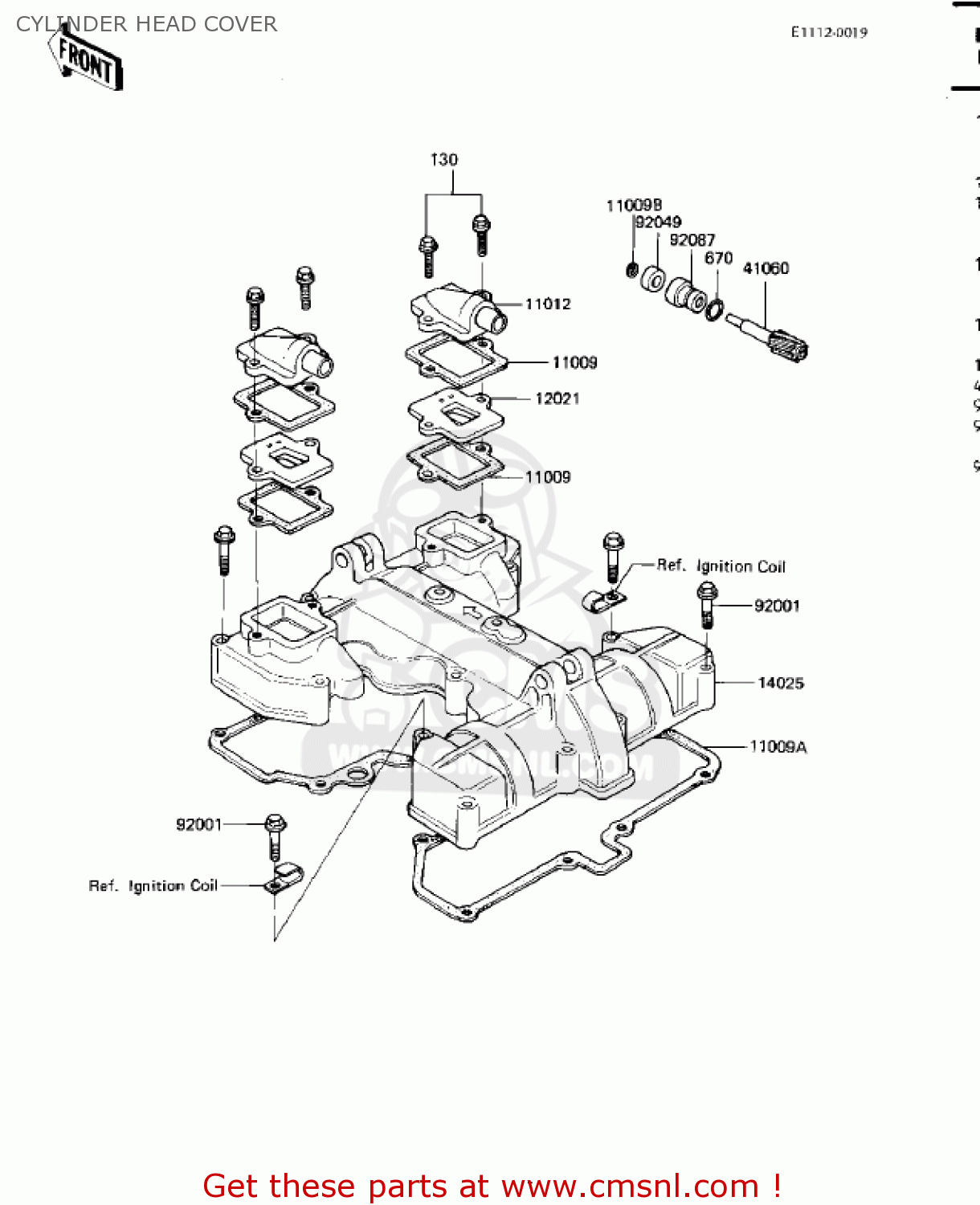 CYLINDER HEAD COVER KZ750M1 CSR TWIN 1982 USA / MPH