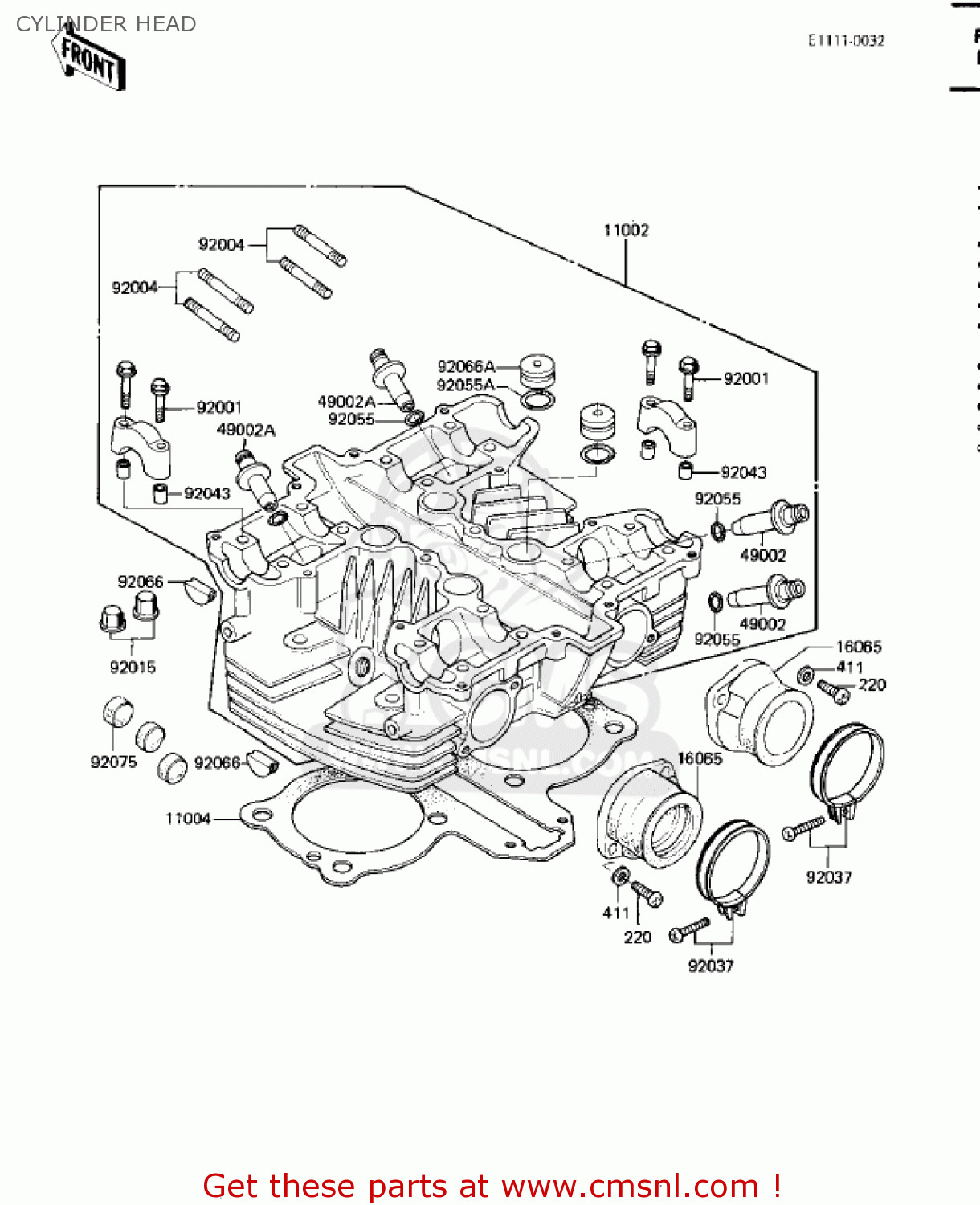 CYLINDER HEAD KZ750M1 CSR TWIN 1982 USA / MPH