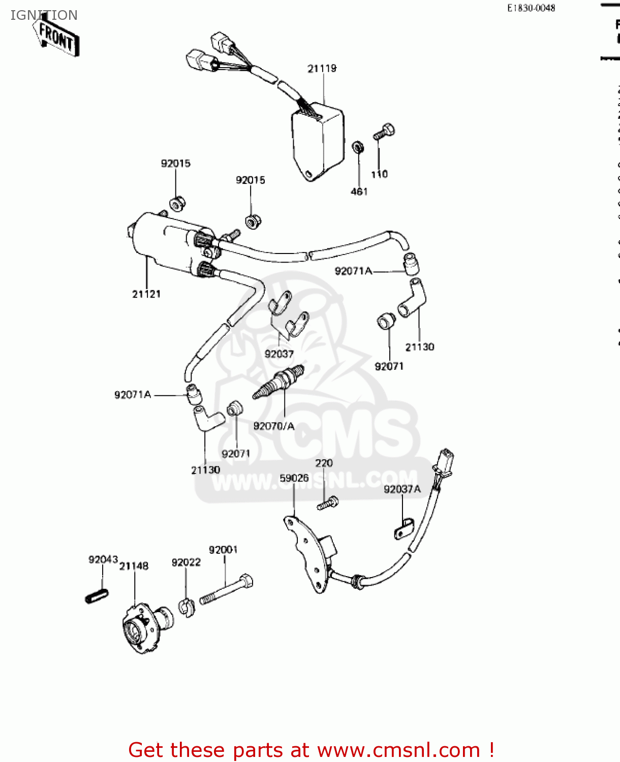 IGNITION KZ750M1 CSR TWIN 1982 USA / MPH