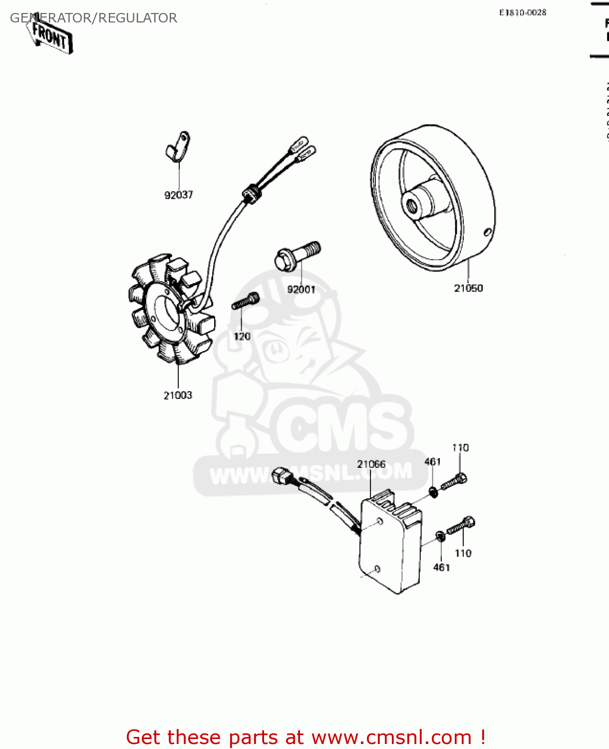GENERATOR/REGULATOR KZ750M1 CSR TWIN 1982 USA / MPH