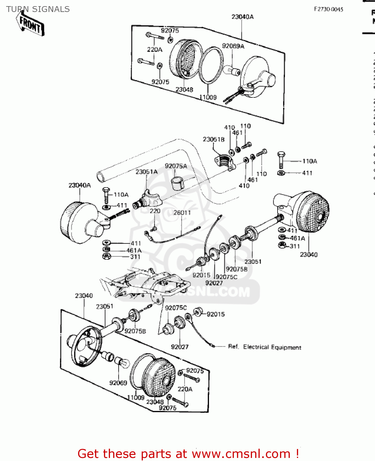 TURN SIGNALS KZ750M1 CSR TWIN 1982 USA / MPH