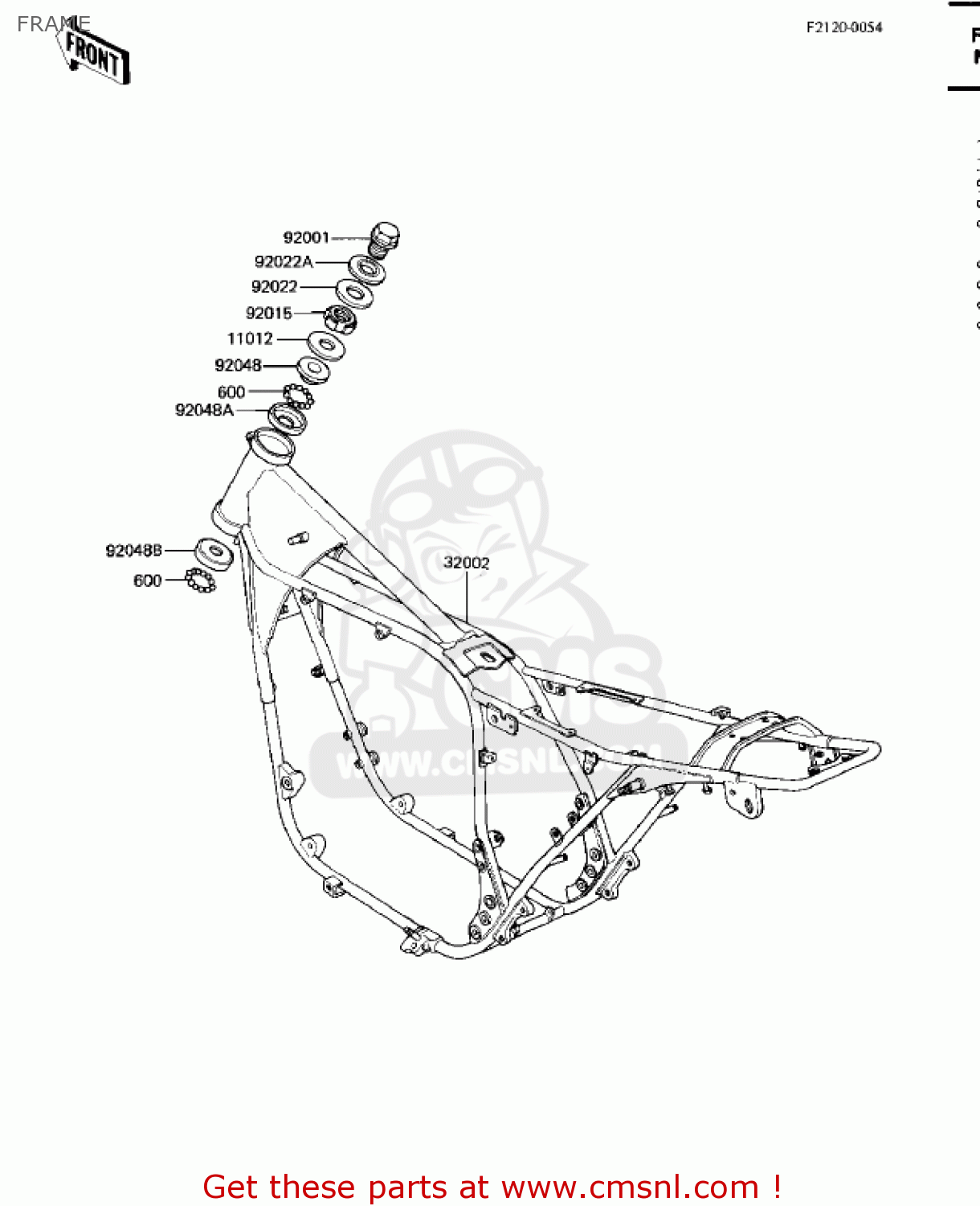 FRAME KZ750M1 CSR TWIN 1982 USA / MPH