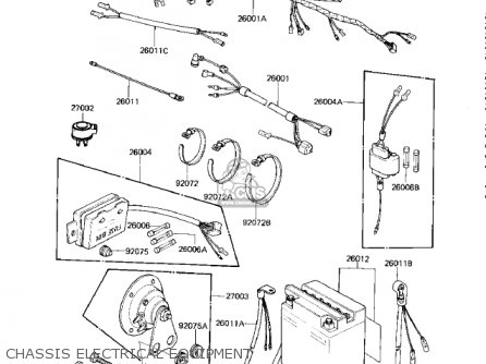 CHASSIS ELECTRICAL EQUIPMENT - KZ750M1 CSR TWIN 1982 USA / MPH