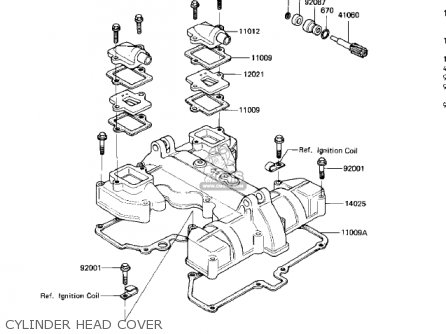 CYLINDER HEAD COVER - KZ750M1 CSR TWIN 1982 USA / MPH