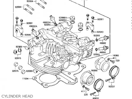 CYLINDER HEAD - KZ750M1 CSR TWIN 1982 USA / MPH