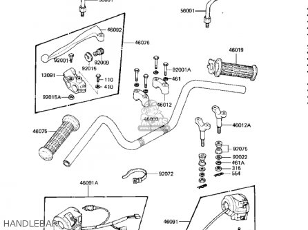HANDLEBAR - KZ750M1 CSR TWIN 1982 USA / MPH