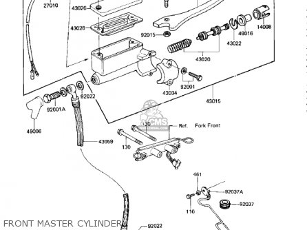 FRONT MASTER CYLINDER - KZ750M1 CSR TWIN 1982 USA / MPH