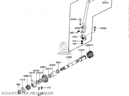 KICKSTARTER MECHANISM - KZ750M1 CSR TWIN 1982 USA / MPH