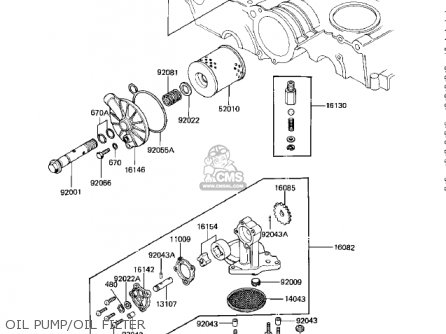 OIL PUMP/OIL FILTER - KZ750M1 CSR TWIN 1982 USA / MPH