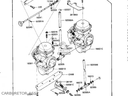 CARBURETOR ASSY - KZ750M1 CSR TWIN 1982 USA / MPH