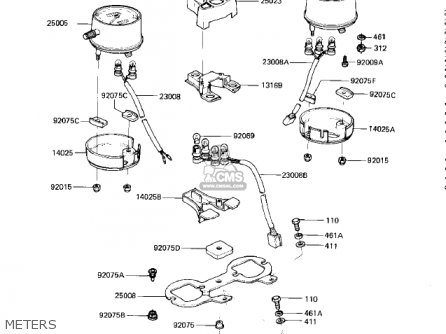 METERS - KZ750M1 CSR TWIN 1982 USA / MPH