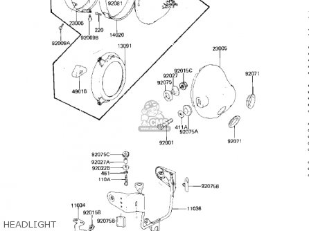 HEADLIGHT - KZ750M1 CSR TWIN 1982 USA / MPH
