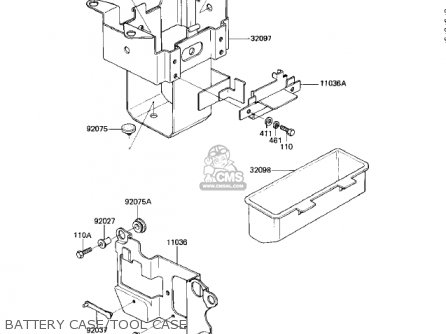 BATTERY CASE/TOOL CASE - KZ750M1 CSR TWIN 1982 USA / MPH