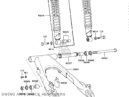 SWING ARM/SHOCK ABSORBERS - KZ750M1 CSR TWIN 1982 USA / MPH