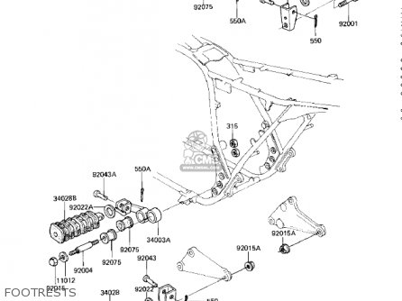 FOOTRESTS - KZ750M1 CSR TWIN 1982 USA / MPH