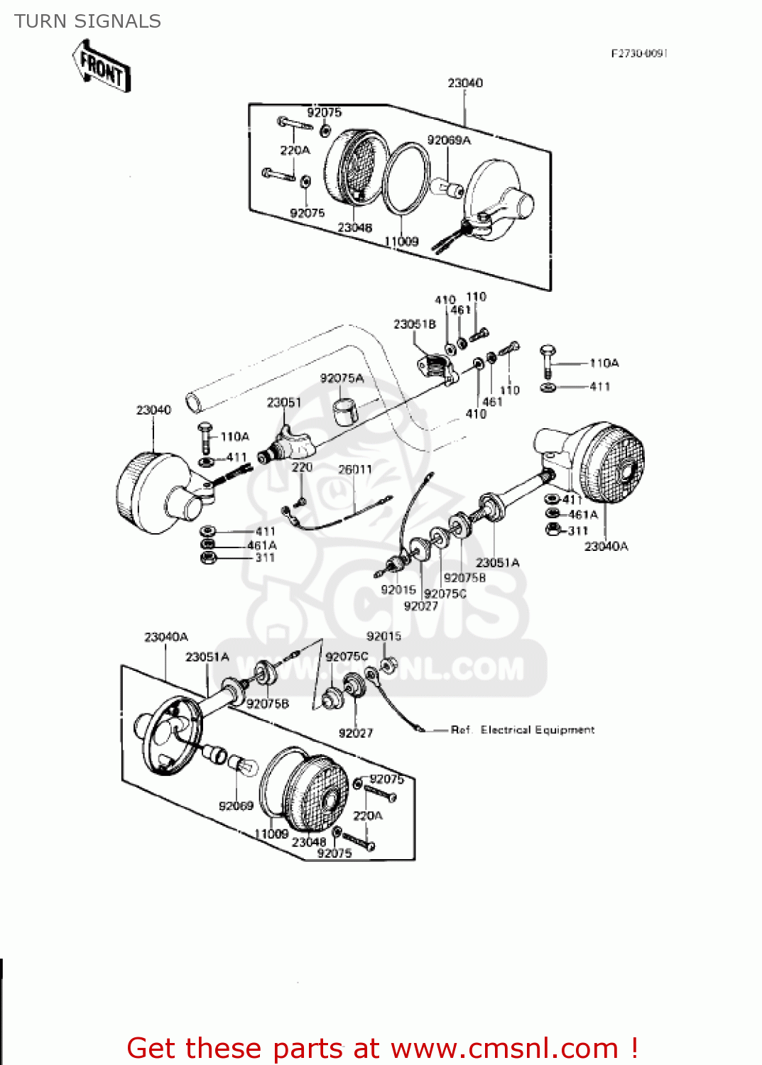 TURN SIGNALS KZ750N1 SPECTRE 1982 USA CANADA