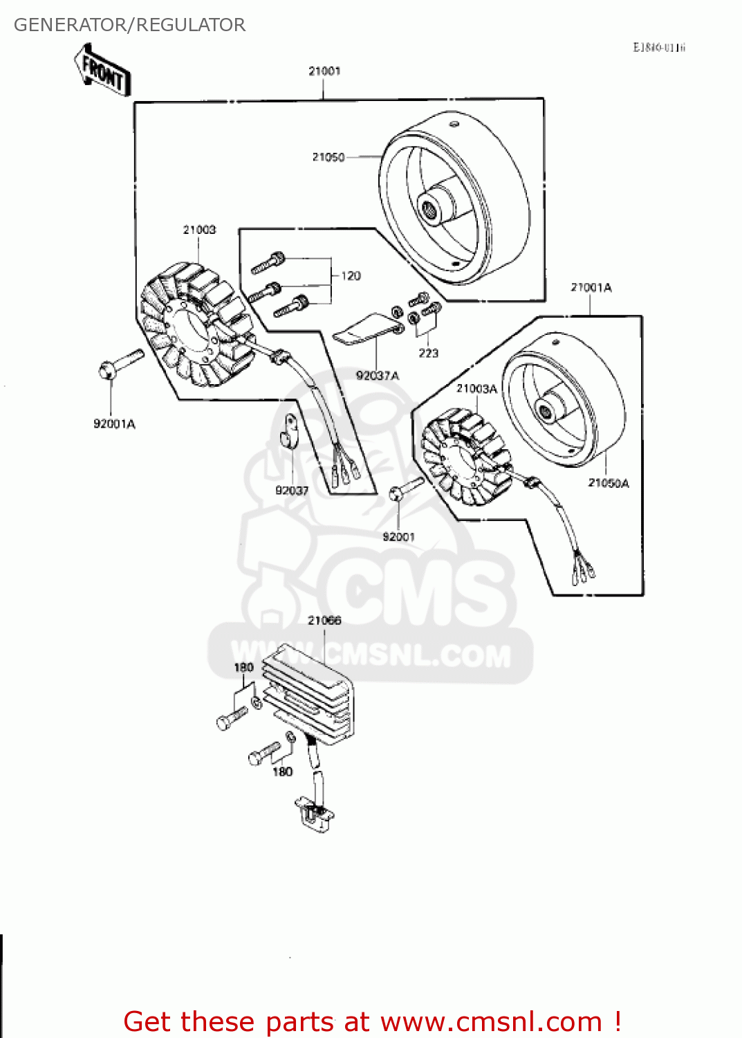 GENERATOR/REGULATOR KZ750N1 SPECTRE 1982 USA CANADA
