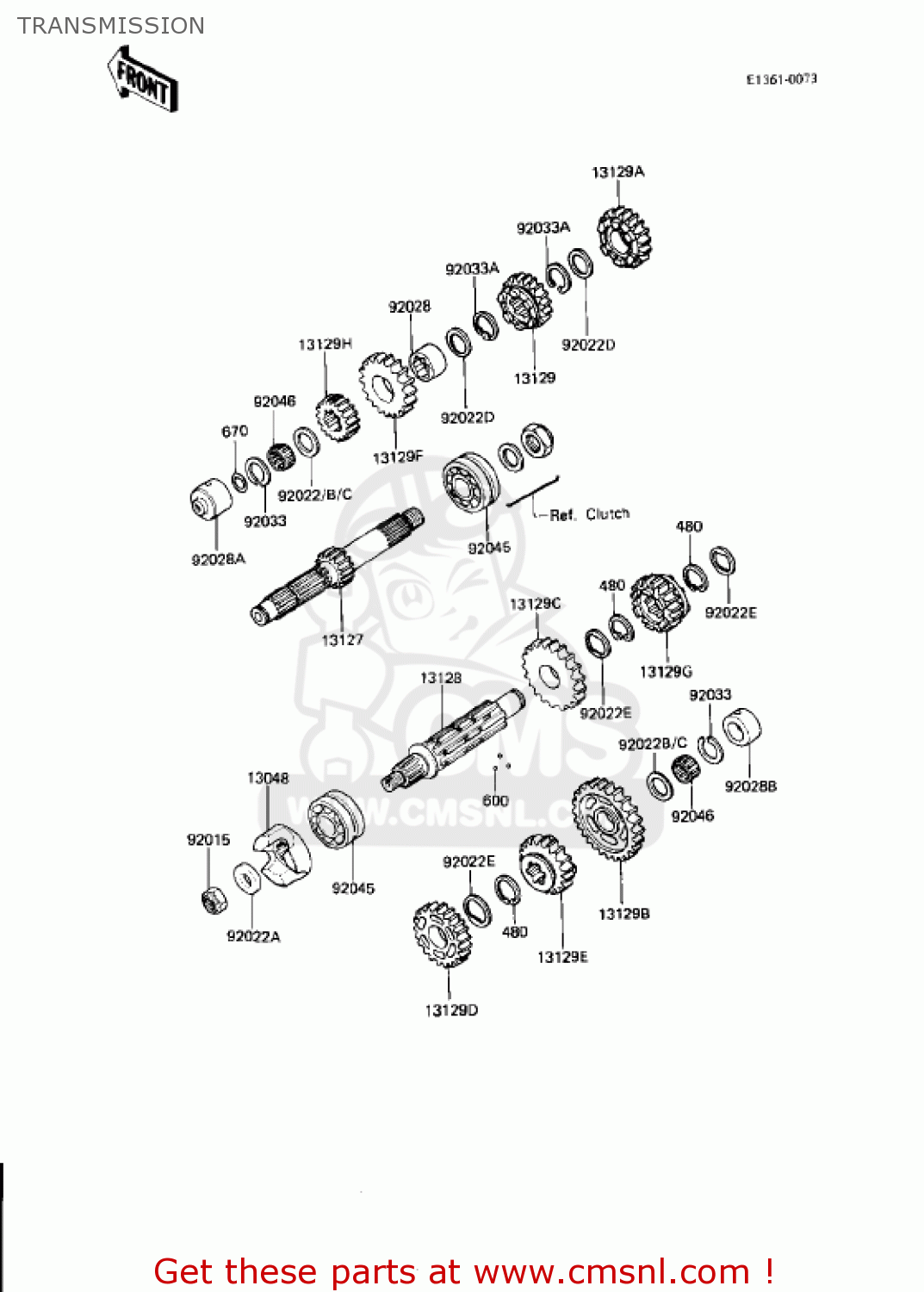 TRANSMISSION KZ750N1 SPECTRE 1982 USA CANADA